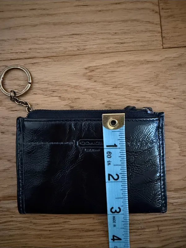 Coach Black Leather Key Ring Card Holder - Image 5