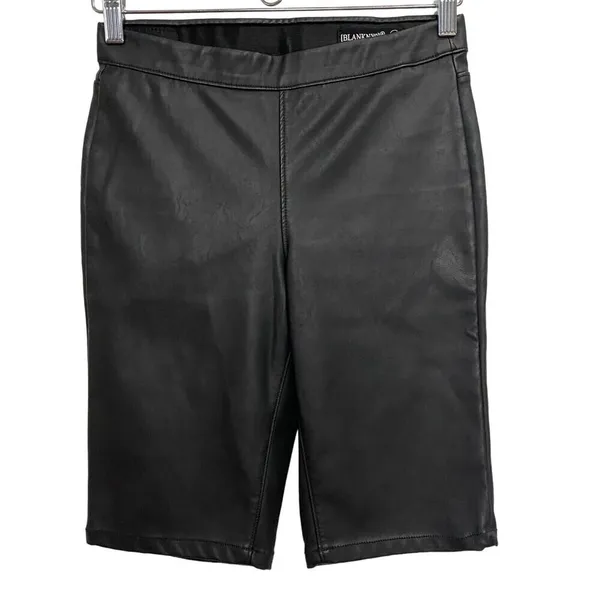 BLANK NYC Black Faux Leather Biker Chino Shorts Size 26‎ - Image 2