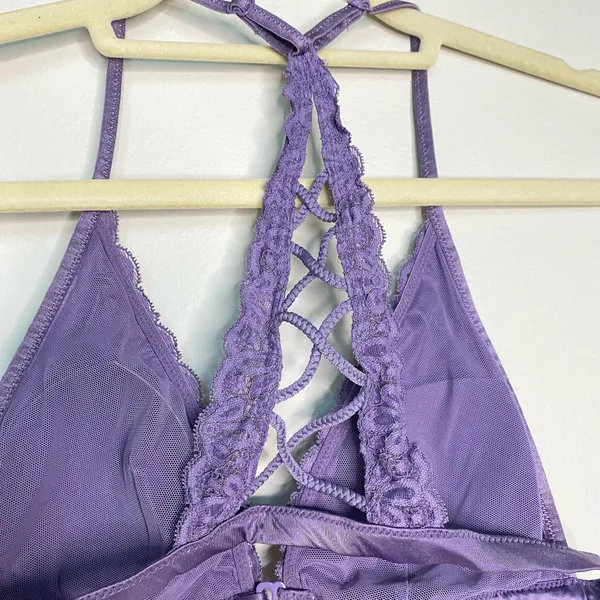 NWOT Victoria’s Secret Purple Lavender Floral Lace Bralette - Image 7