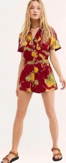 NEW FREE PEOPLE Malibu Romper Floral - Image 2