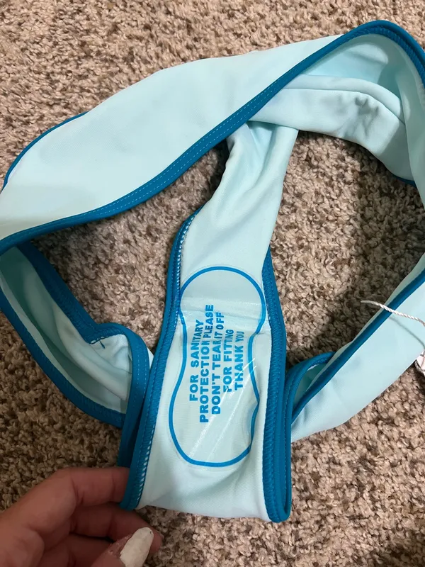 Sienna swim high rise bikini bottom Blue - Image 6