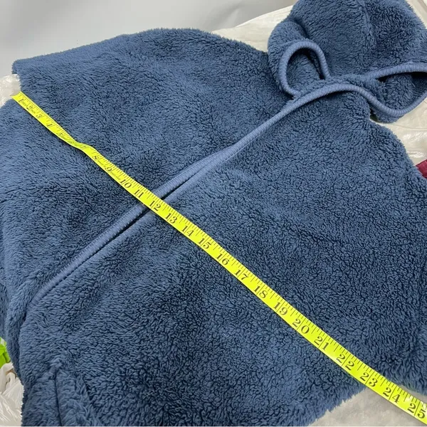 Koolaburra by Ugg Plush hooded Cardigan Size S Blue Oversized Open Front Pockets - Image 11