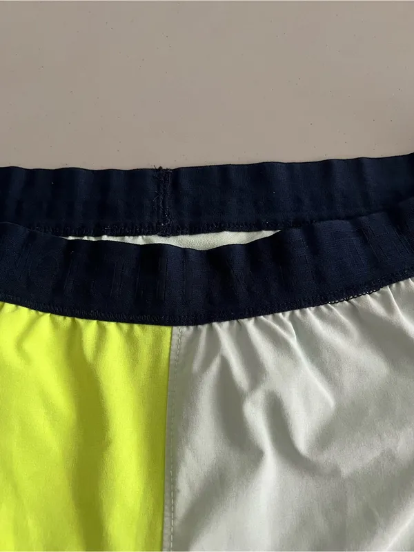 The North Face Colorblock Yellow Gray Athletic Shorts Women's Size XL - Image 4
