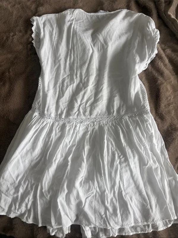 Beautiful Zara linen lace dress size small - Image 4