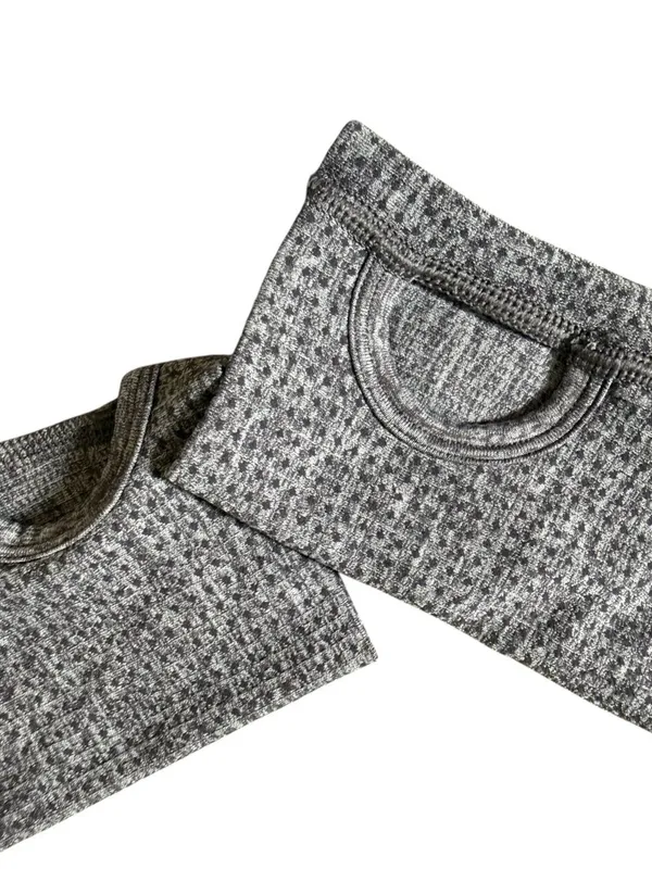 Gymshark Women Vital Crop Top Size Small Grey Seamless Long Sleeve Athletic - Image 6