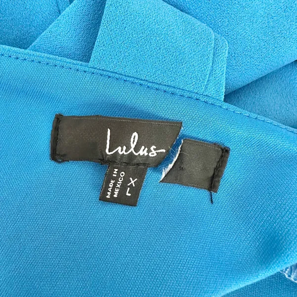 NEW Lulus Glamorous Dedication Blue Sleeveless Column Maxi Dress Formal XL - Image 7
