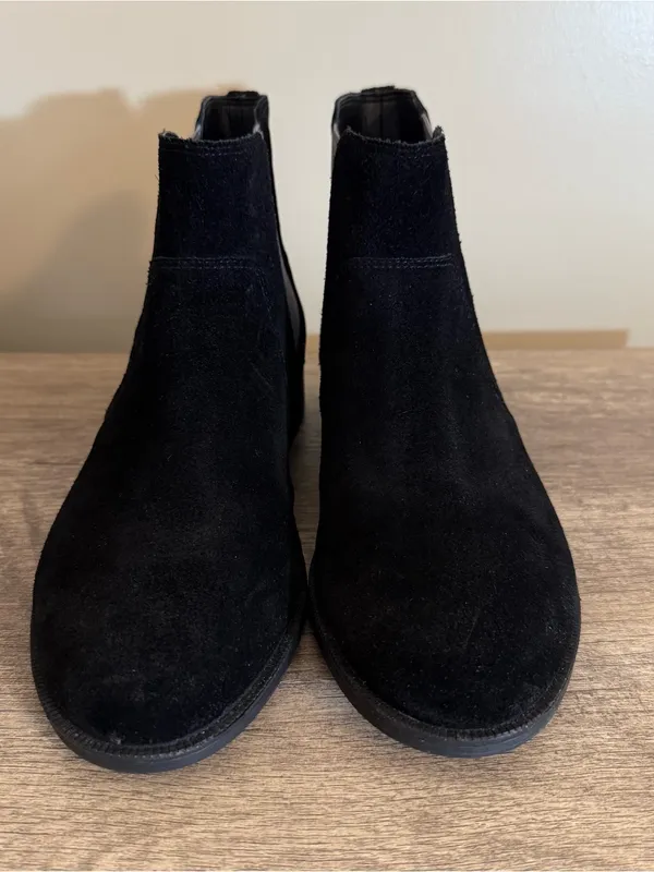 Vionic Alana Black Suede Booties Chelsea Boots Water Repellent Sz 8 Arch Support - Image 6