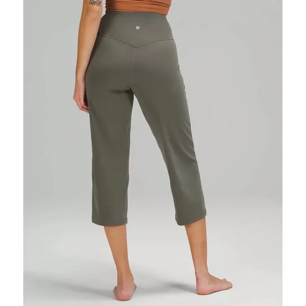 Lululemon Align Wide-Leg Super-High-Rise Crop Graphite Grey Nulu Pants Size 4‎ - Image 3