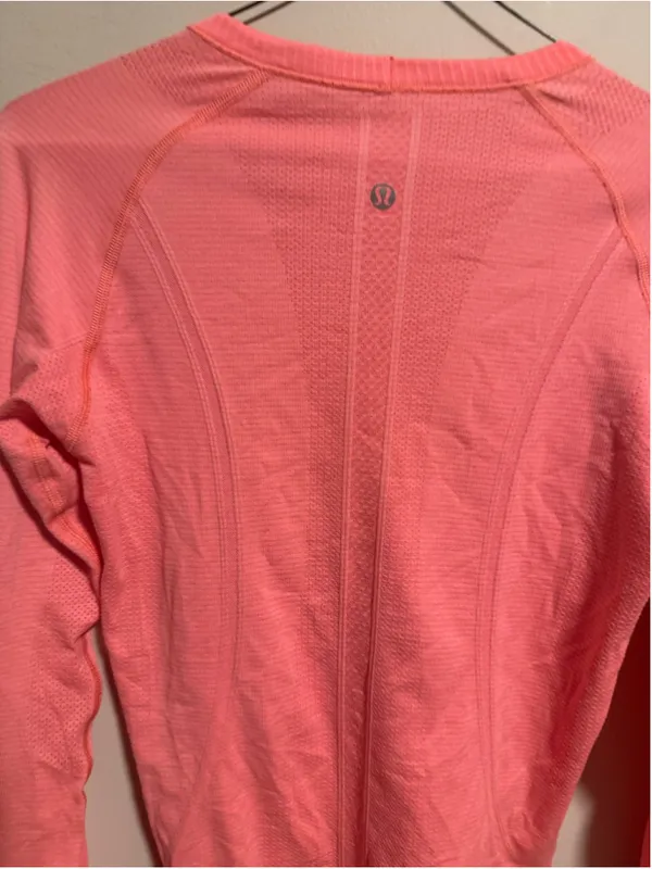 Lululemon Swiftly Tech Long Sleeve Light Flare Inkwell Orange Pink- Size 6 - Image 7