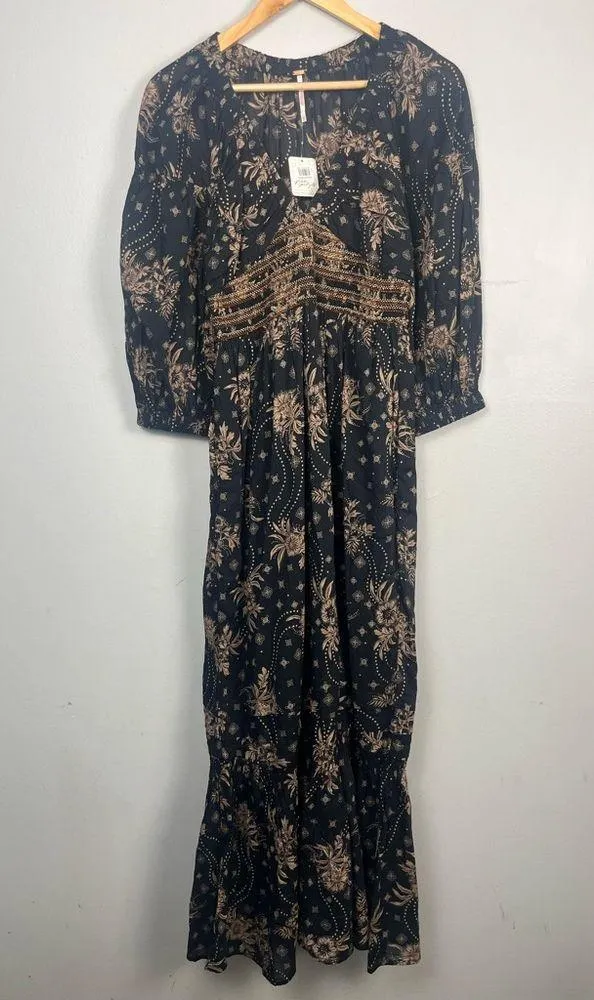 NWT Free People Women's Golden Hour Maxi Dress Black size XS - Image 3