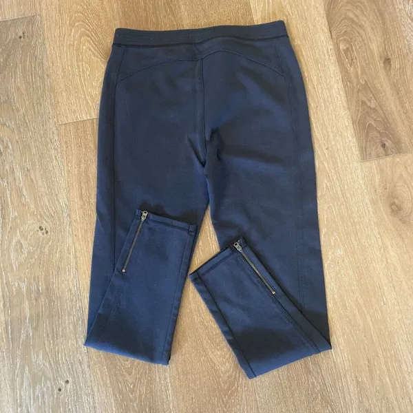 Abercrombie & Fitch Ponte Pants Legging‎ Women’s L Dark Gray Zip Cuff Slim Fit - Image 5
