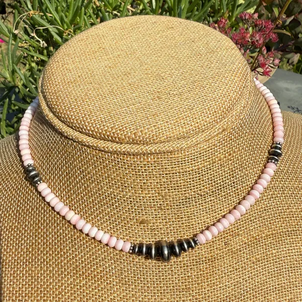 Handmade 15” Navajo Style Sterling Silver Saucers Choker - Image 5