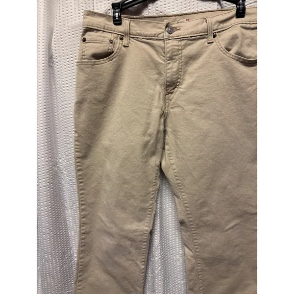 Levi's 550 Relaxed Boot Cut‎ Women Khaki Cotton Spandex Jeans Size 12 M - Image 3