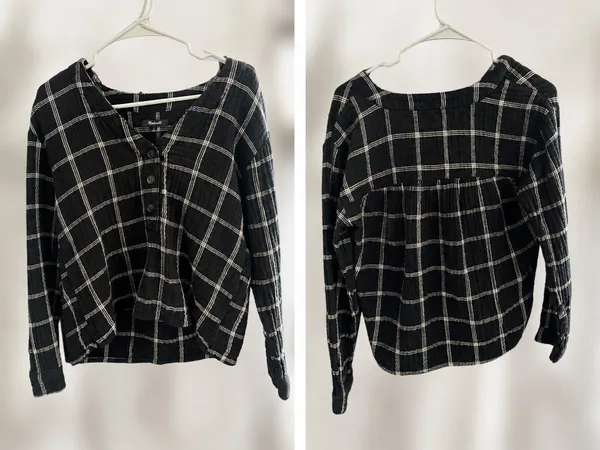 Madewell Cotton Blouse Small Long Sleeve - Image 2