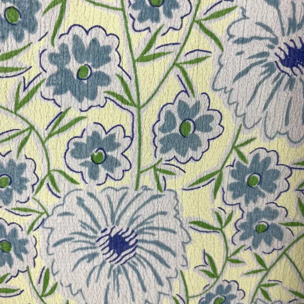 April Cornell‎ Maxi Skirt Womens Small Blue Yellow Floral Boho Buttons Stretch S - Image 6