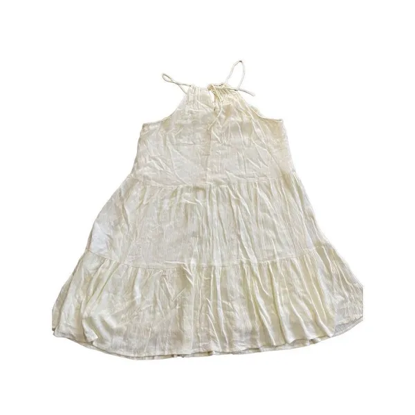 altar’d state‎ pale yellow flare high neck tie dress size M - Image 7
