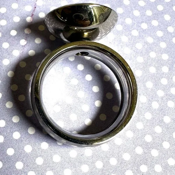 Stainless steel clear rhinestone ring Silver - Image 5