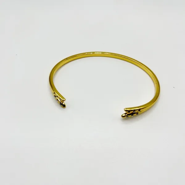 Michelle Campbell Gold Talon Open‎ Bangle Cuff with Rhinestones - Image 5