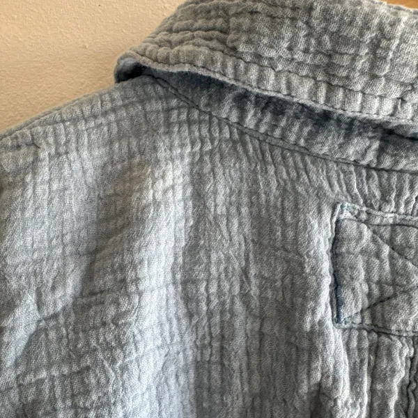 Free People We The Free Small Cardiff Top Button Oversized Blue Euc Spring READ - Image 10
