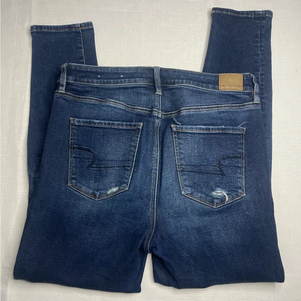American Eagle Outfitters Super Hi-Rise Dark Wash Jegging (14) - Image 6