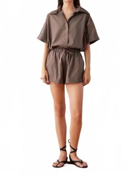 Onika Asha fawn brown NWT cotton boho comfy casual shorts M - Image 13