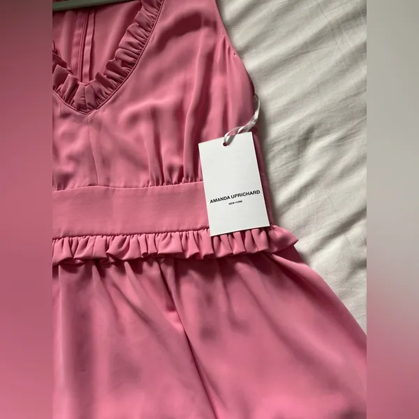 Revolve Amanda Uprichard Moneta Dress in‎ Bloom Pink NWT size Medium - Image 7