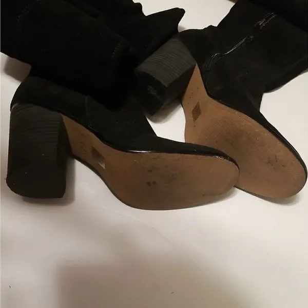 Kelsi Dagger OTK Logan Black Suede Anthropologie Chunky Soles Size 6.5. ‎ B87 - Image 10