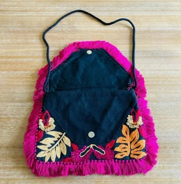 Anthropologie Ibban Bright Tropics Embellished Bag - Image 7