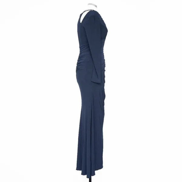 Xscape Crystal Trim Long‎ Sleeve Gown - Image 5