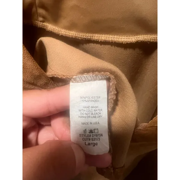 Blush Camel Stretch Corduroy Halter Skater Mini Dress Tan Ribbed Fit Flare L - Image 7