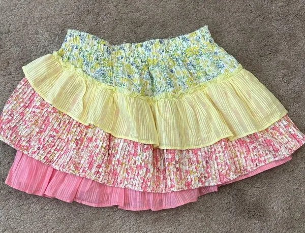 Loveshackfancy Floral Ruffle Kielle Ruffle Crop Top & Mayze Mini Skirt Set Small - Image 11