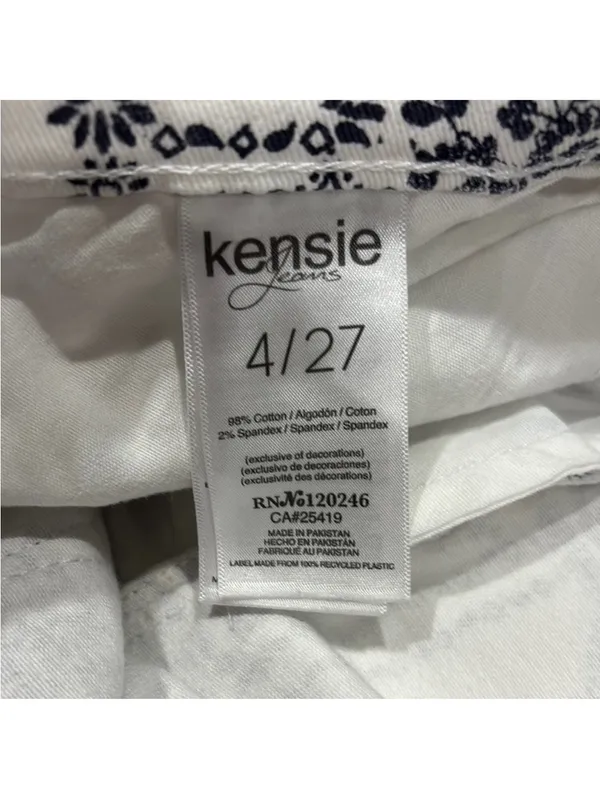 Kensie White & Black Patterned Ankle Jeans - Image 2