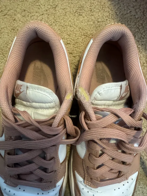 Mauve and white Nike low dunks  - Image 5