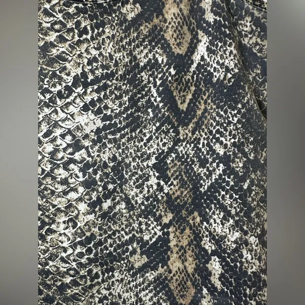 Zara Collection Snake Print Cami Top‎ Spaghetii Strap Black Gold Tan Size S - Image 7