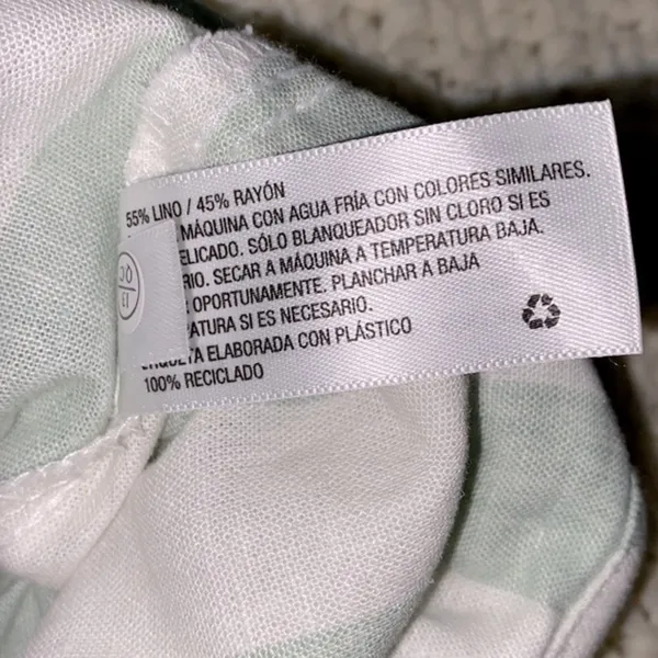 A new day mint striped boho skirt linen blend size xsmall - Image 8