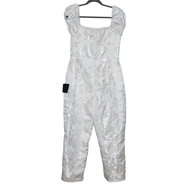 Lulus White Off the Shoulder Cropped Jumpsuit NWT Size Medium Wedding Jumpsuit - Image 3