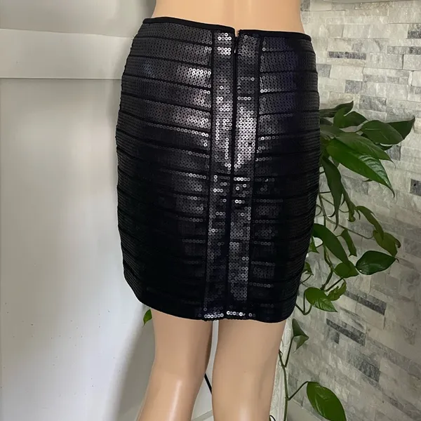 Express Sequin Mini Skirt Sz 2 - Image 3