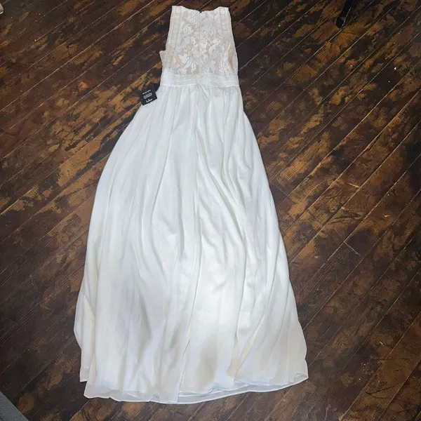 Lulu’s Forever & Always high neck white XS evening maxi dress - Image 7