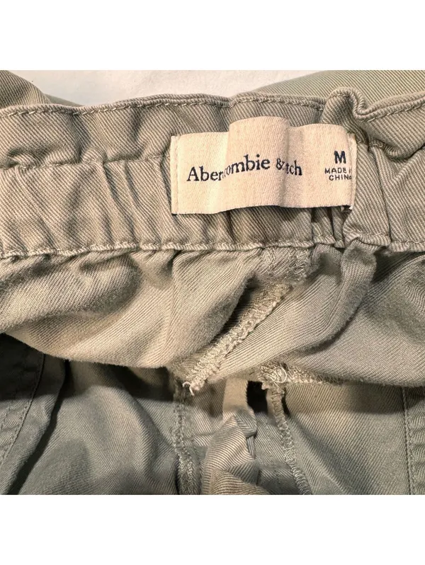Abercrombie & Fitch Olive Green Cargo Pants M Military Streetwear Utility - Image 8