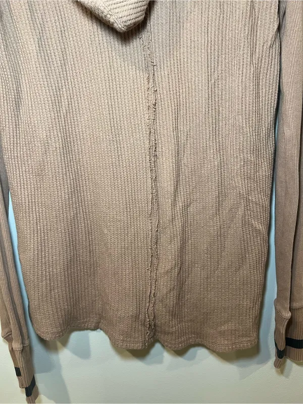 Free People We the Free Waffle Long Sleeve Hooded Shirt - Image 7