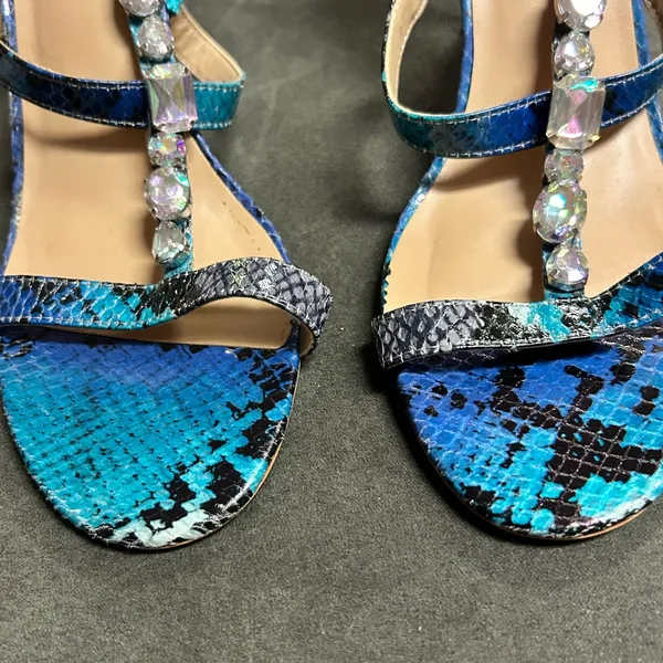 Thalia Sodi Blue and Black Strappy Heels - Image 3