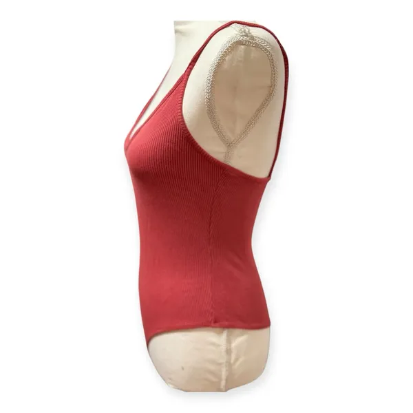 Lulu's Red Ribbed Bodysuit‎ - Image 5