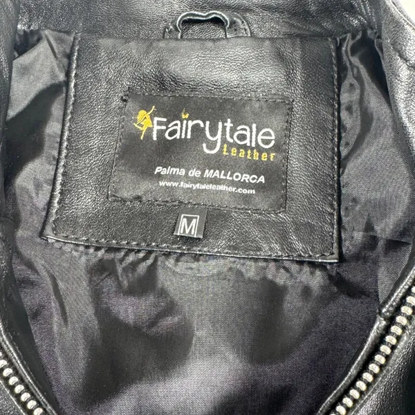 Fairytale‎ Leather Mallorca Genuine Leather Black Jacket. Size M. - Image 12