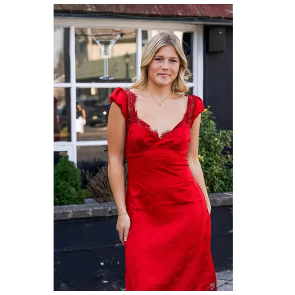 NEW Free People Foolish Heart Midi Dress Size Medium - Image 6