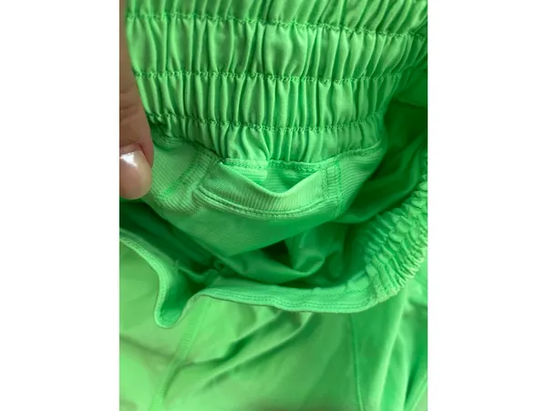 Lululemon Lime Green Running Shorts- Hotty Hot HR Short 4" - Image 4