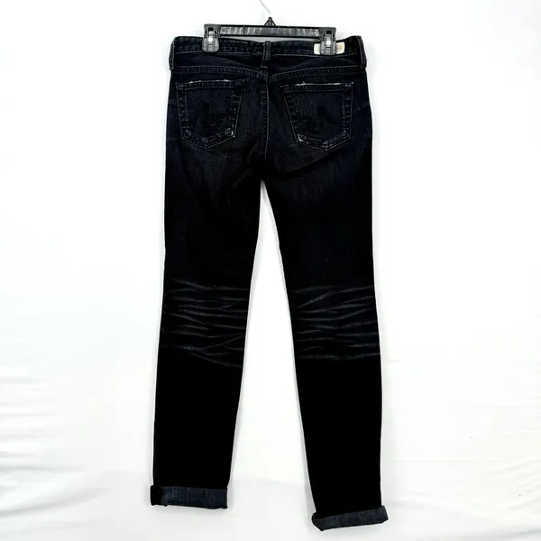 Adriano Goldschmied Silk Cigarette Skinny Black‎ Cropped Jeans Size 25R - Image 8