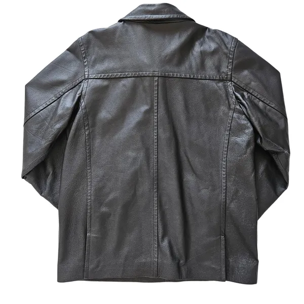 Vintage Bagatelle Leather Jacket Women's Button Front Minimalist 90s Black Sz L‎ - Image 10