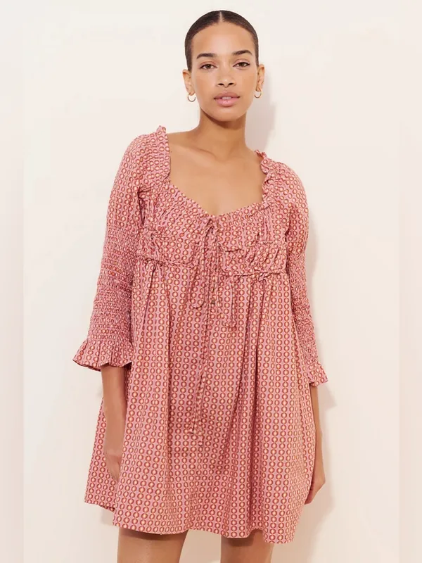 Free People Star Dip Mini Dress - Glass Roses Combo - Image 2