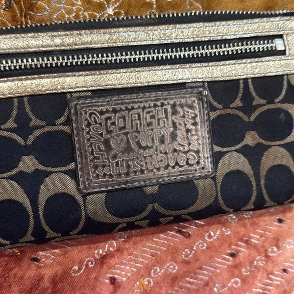 Coach Black and Gold Wristlet - Image 3