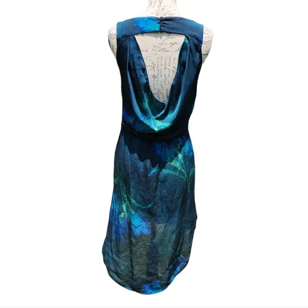 Haute Hippie 46G Sleeveless Silk Cowl Open‎ Draped Back Cocktail Dress XS - Image 3